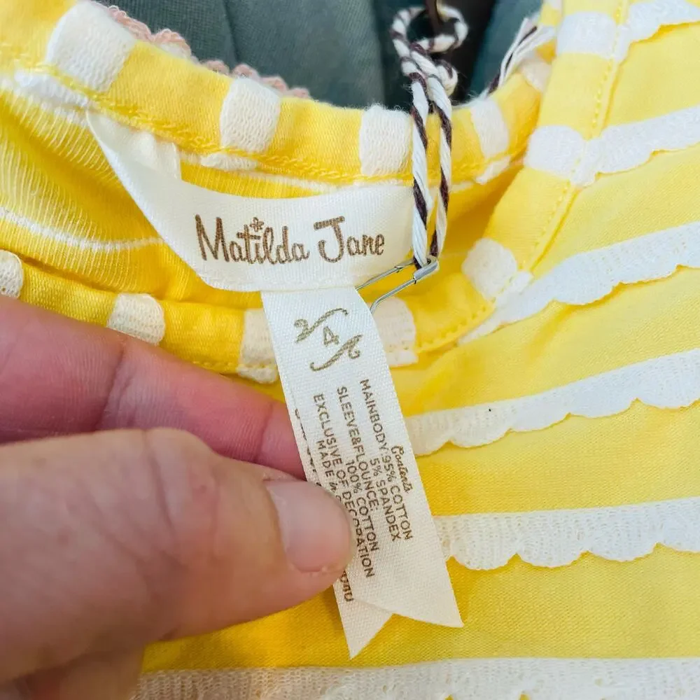 NWT Matilda Jane Size 4 Enchanted Garden Sunkissed Knit Girls Top
